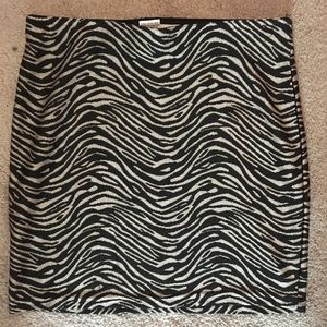 Zebra Print Pencil Skirt - WILL TAKE OFFERS